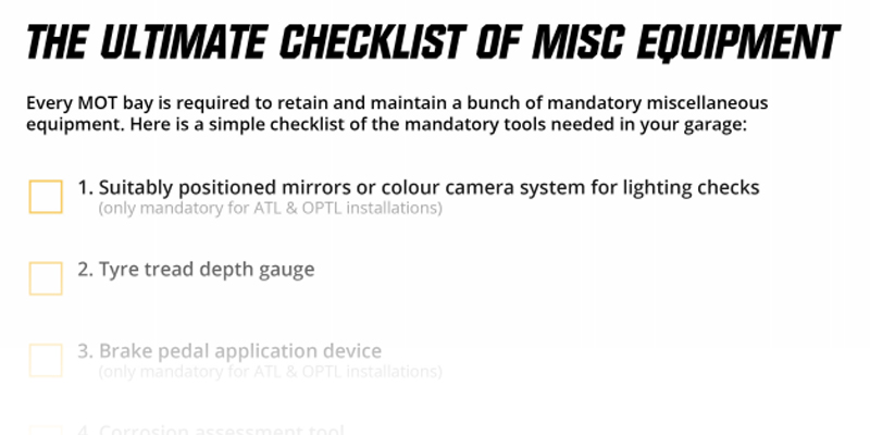 the ultimate checklist of misc equipment